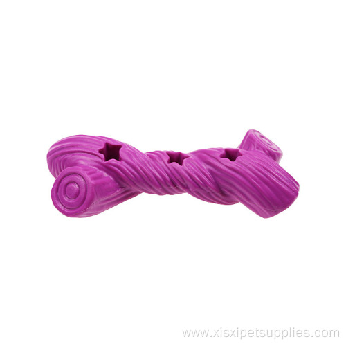 Rubber bone leaking food molar dog toy
